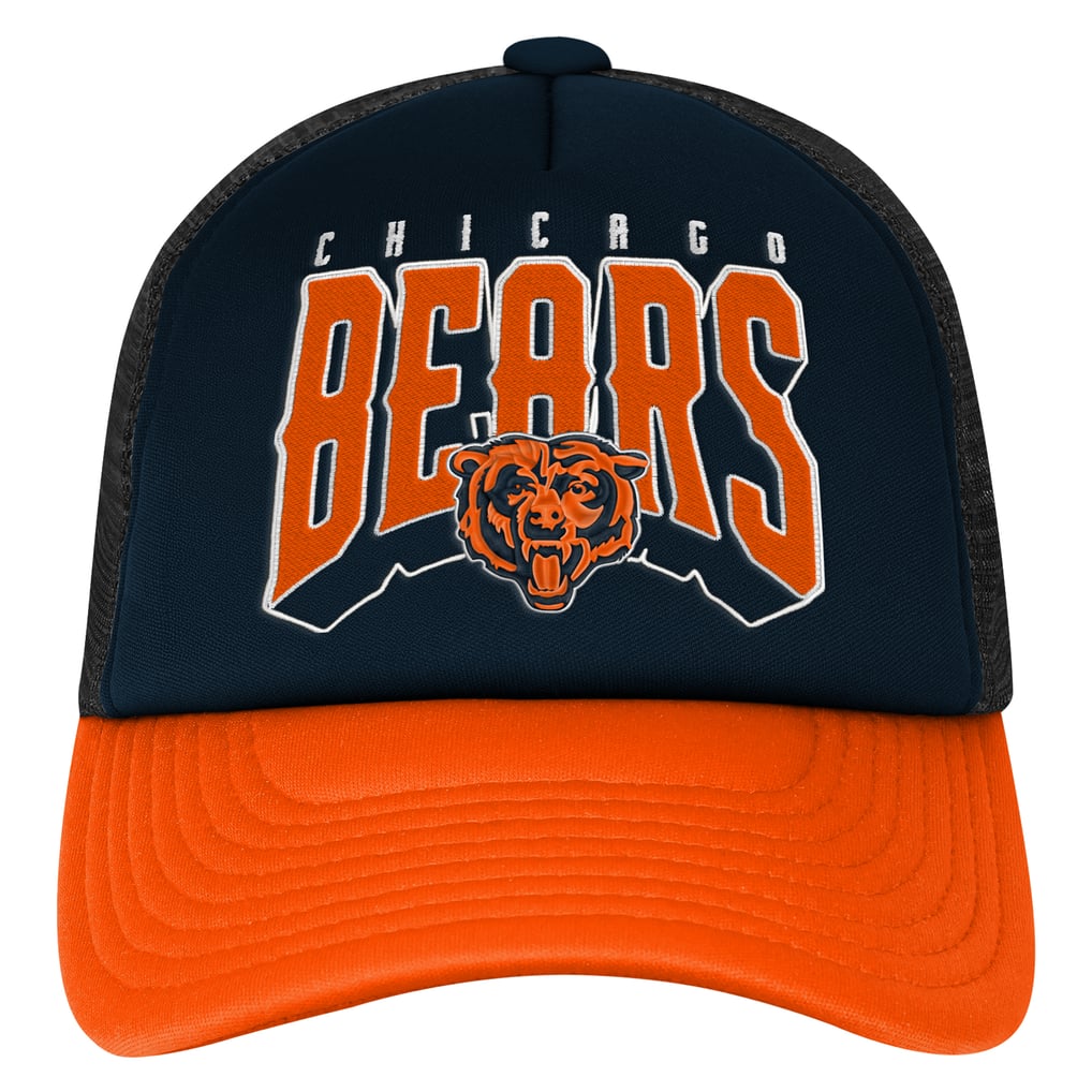 Chicago Bears Outerstuff Youth Handoff Foam Adjustable Trucker Hat - Navy/Orange