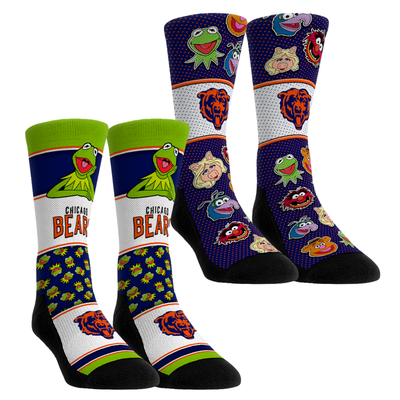  Chicago Bears Rock Em Youth Muppets 2-Pack Crew Socks Set - Navy