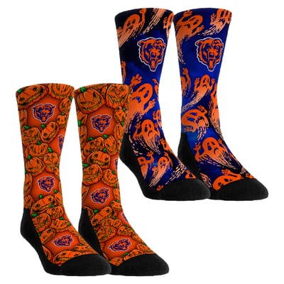 Chicago Bears Rock Em Socks Youth Halloween Crew Socks 2-Pack Set