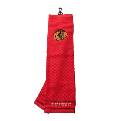 Chicago Blackhawks 16" X 22" Tri-Fold Embroidered Scrubber Golf Towel