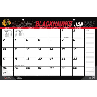 Chicago Blackhawks 17" x 11" Desk Pad Calendar