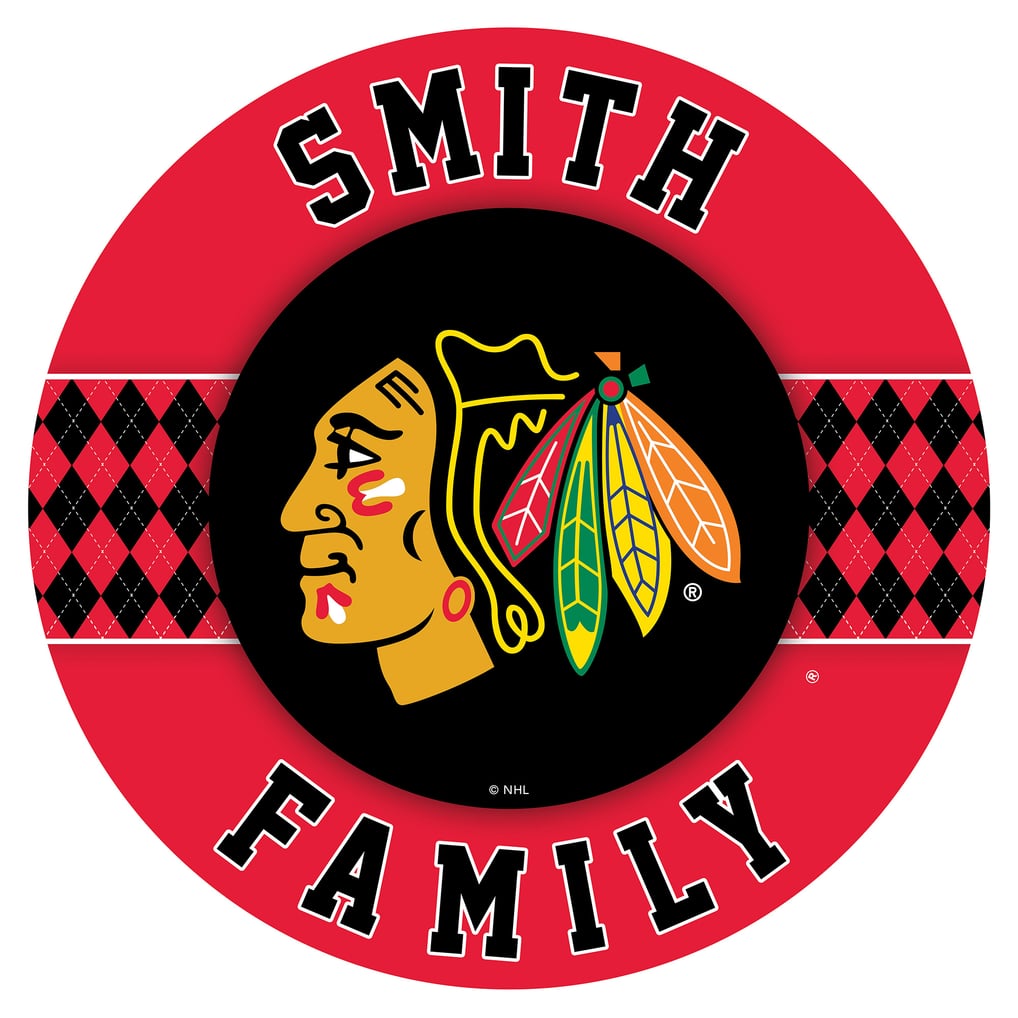 Chicago Blackhawks 4" Personalized Circular Coasters 4-Pack Set