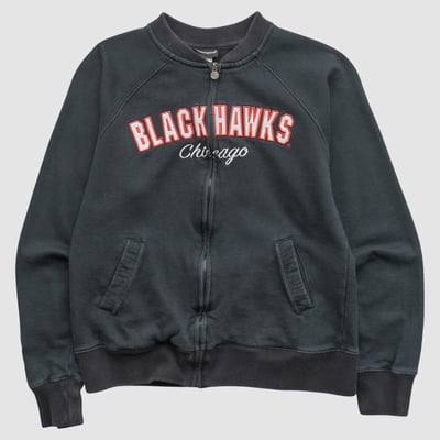 Chicago Blackhawks Champion 2010s Full Zip Jacket - Black - XS by Fanatics Real Vintage