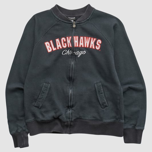 Chicago Blackhawks Champion 2010s Full Zip Jacket - Black - XS by Fanatics Real Vintage