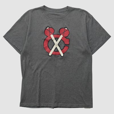 Chicago Blackhawks Majestic 2010s T-shirt - Gray - L by Fanatics Real Vintage
