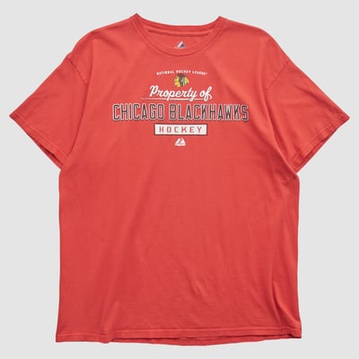 Chicago Blackhawks Majestic 2010s T-shirt - Red - L by Fanatics Real Vintage