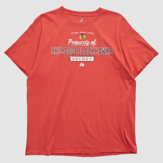 Chicago Blackhawks Majestic 2010s T-shirt - Red - L by Fanatics Real Vintage