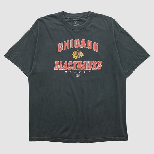 Chicago Blackhawks Old Time Hockey 2010s T-shirt - Black - 2XL by Fanatics Real Vintage