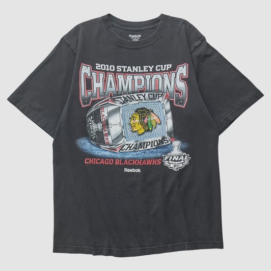 Chicago Blackhawks Reebok 2010 T-shirt - Black - M by Fanatics Real Vintage