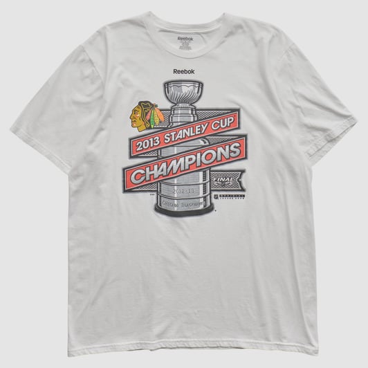 Chicago Blackhawks Reebok 2013 T-shirt - White - XL by Fanatics Real Vintage