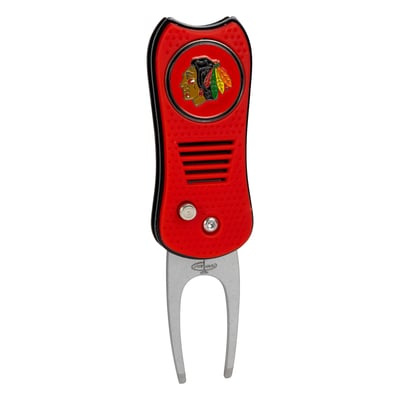 Chicago Blackhawks Switchblade Divot Tool With Magnetic Ball Marker