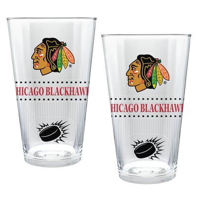 Chicago Blackhawks Two-Piece 16oz. Stadium Pint Glass Set