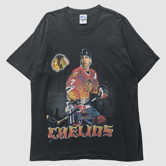 Chris Chelios Pro Player 90s T-shirt - Black - XL by Fanatics Real Vintage