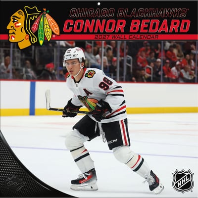 Connor Bedard Chicago Blackhawks 12" x 12" 2027 Player Wall Calendar