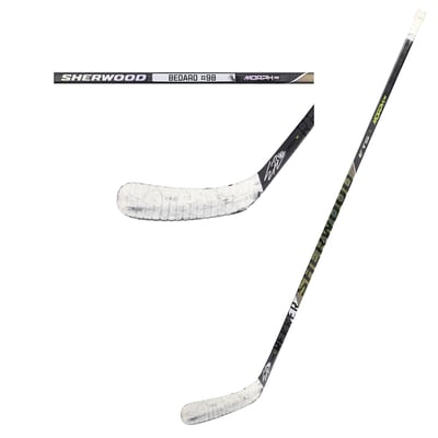 Connor Bedard Chicago Blackhawks Autographed Fanatics Authentic Game-Used Black Sherwood Stick from the 2025-26 NHL Season - NF70456710