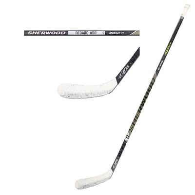 Connor Bedard Chicago Blackhawks Autographed Fanatics Authentic Game-Used Black Sherwood Stick from the 2025-26 NHL Season - NF70456721