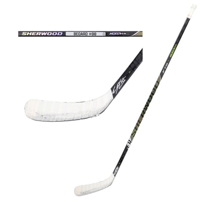 Connor Bedard Chicago Blackhawks Autographed Fanatics Authentic Game-Used Black Sherwood Stick from the 2025-26 NHL Season - NF70456725