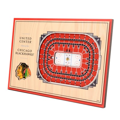 Chicago Blackhawks Fanpoint 14'' x 10.5'' 3D StadiumView Desktop Display
