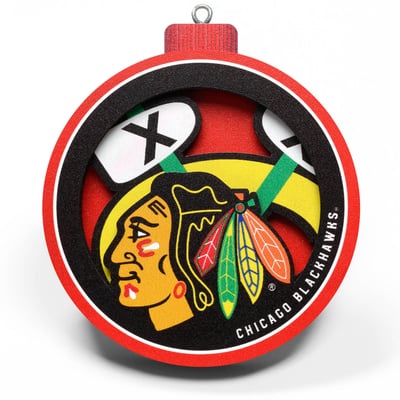 Chicago Blackhawks Fanpoint 3D Logo Series Ornament