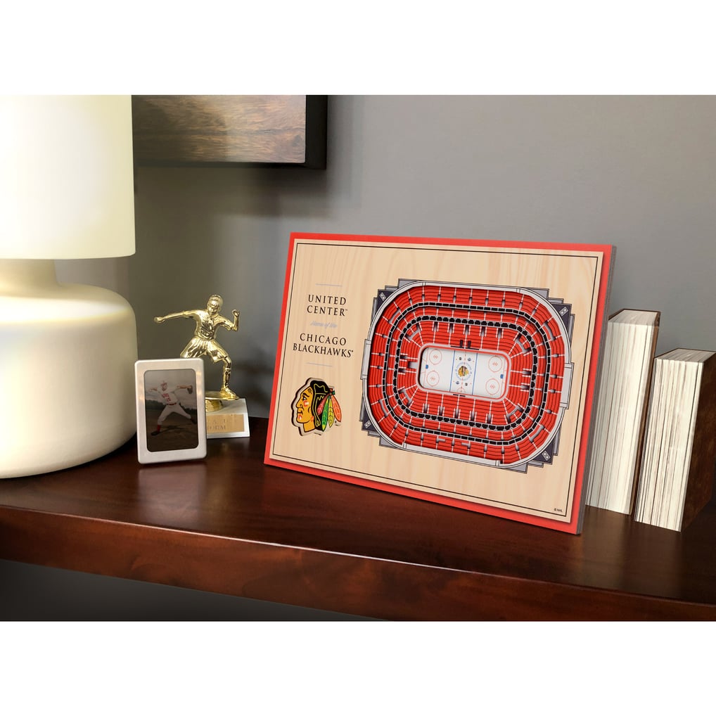 Chicago Blackhawks IDNA 14'' x 10.5'' 3D StadiumViews Desktop Display