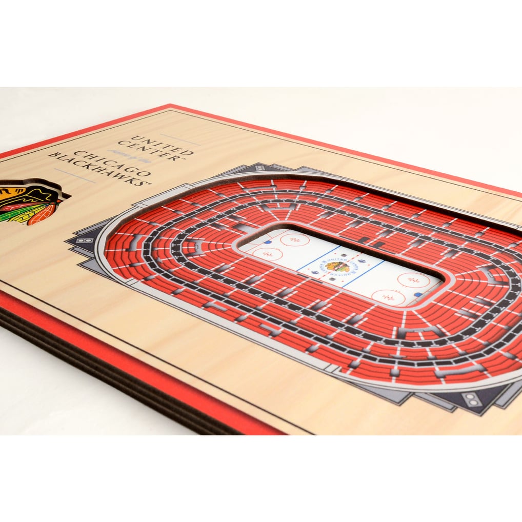 Chicago Blackhawks IDNA 14'' x 10.5'' 3D StadiumViews Desktop Display