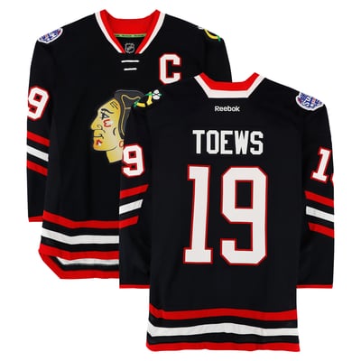 Jonathan Toews Chicago Blackhawks Fanatics Authentic Practice-Used #19 Black Jersey vs. Pittsburgh Penguins on March 1, 2014