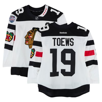 Jonathan Toews Chicago Blackhawks Fanatics Authentic Practice-Used #19 White Jersey vs. Minnesota Wild on February 21, 2016 