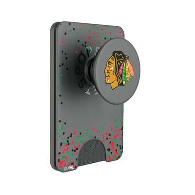 Chicago Blackhawks Keyscaper Confetti PopSockets Magnetic Wallet