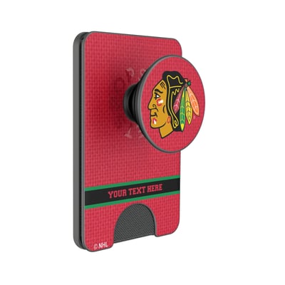 Chicago Blackhawks Keyscaper Personalized Solid PopSockets Magnetic Wallet