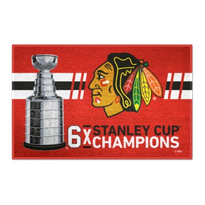 Chicago Blackhawks Logo Brands Stanley Cup Champions 19" x 30" Dynasty Starter Mat
