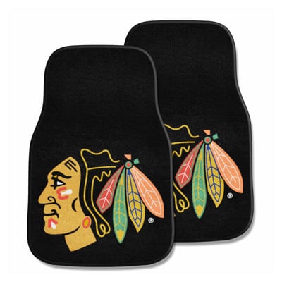 Chicago Blackhawks Logo Brands Two-Piece Carpet Car Mat Set