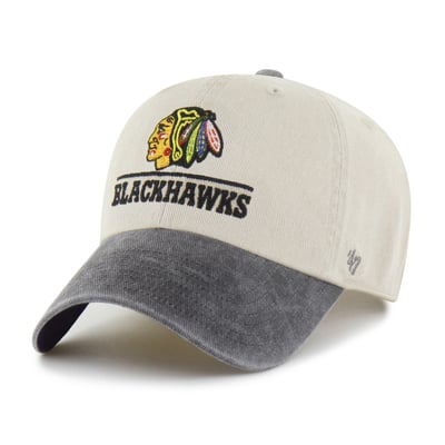 Chicago Blackhawks '47 Logo Line Clean Up Adjustable Hat - Cream
