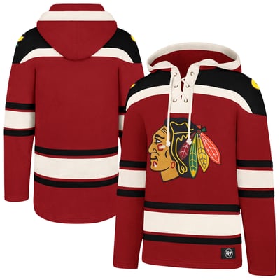 Chicago Blackhawks '47 Big & Tall Superior Lacer Hoodie - Red