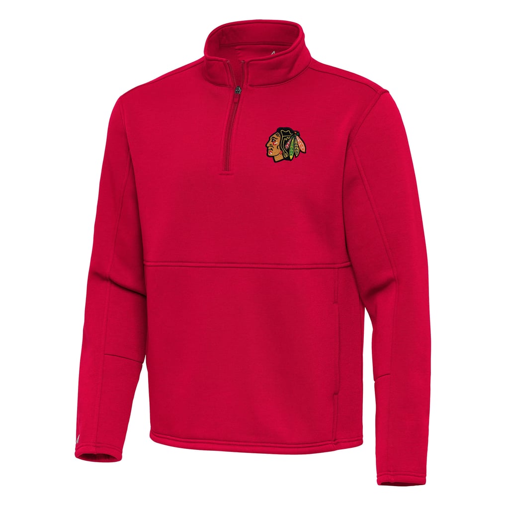 Chicago Blackhawks Antigua Twist Quarter-Zip Pullover Jacket - Red