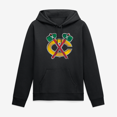 Chicago Blackhawks Big & Tall Forged Mascot Hoodie - Black