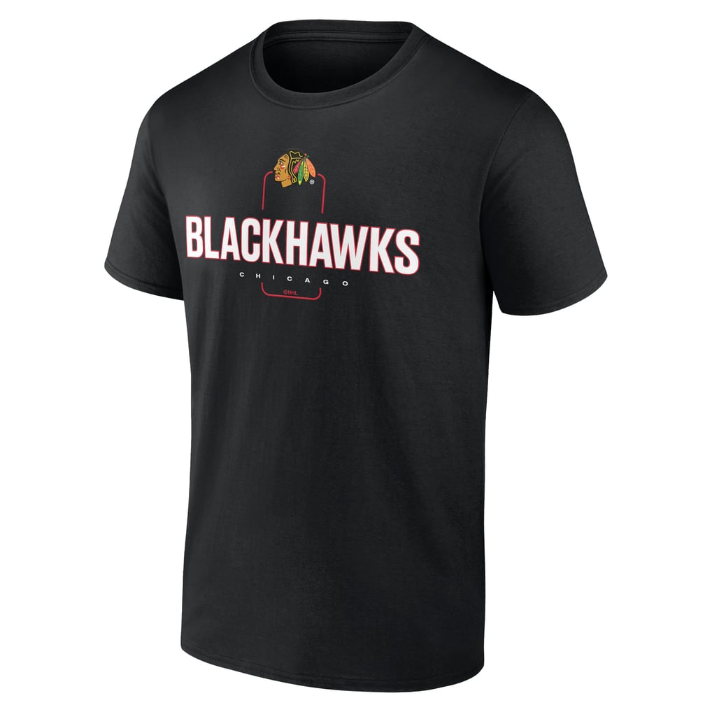 T-shirt Officiel Chicago Blackhawks - Modèle Icon Noir - Taille S à 3XL