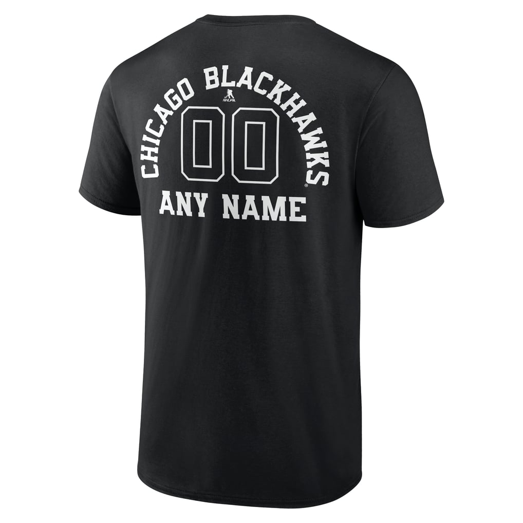 T-shirt Officiel Chicago Blackhawks Noir - Licencié - Taille S à 3XL - Coton Gildan Neuf