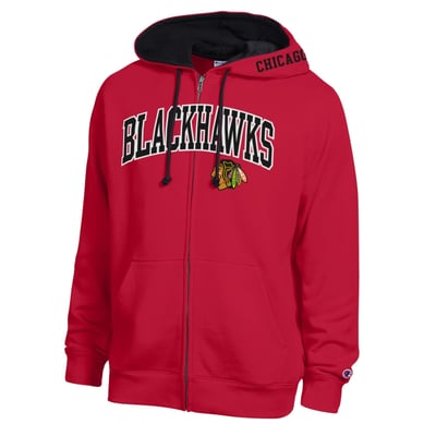  Chicago Blackhawks Champion Full-Zip Hoodie - Scarlet