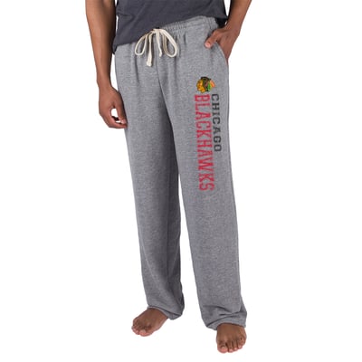 Chicago Blackhawks Concepts Sport Mainstream Terry Tri-Blend Pants - Gray
