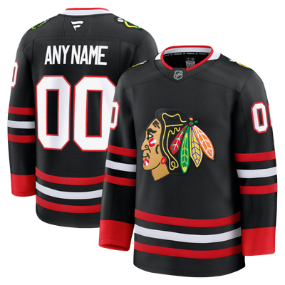  Chicago Blackhawks Fanatics Alternate Custom Premium Jersey - Black
