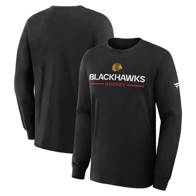 Chicago Blackhawks Fanatics Authentic Pro Primary Long Sleeve T-Shirt - Black