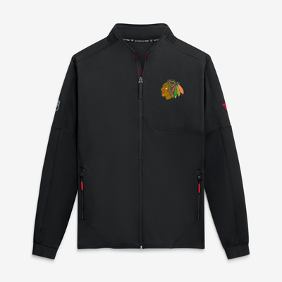 Chicago Blackhawks Fanatics Authentic Pro Rink Fleece Full-Zip Jacket - Black