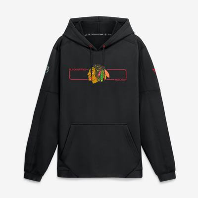 Chicago Blackhawks Fanatics Authentic Pro Rink Fleece Pullover Hoodie - Black