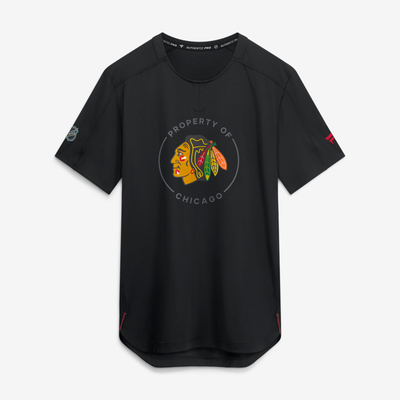 Chicago Blackhawks Fanatics Authentic Pro Train Performance T-Shirt - Black