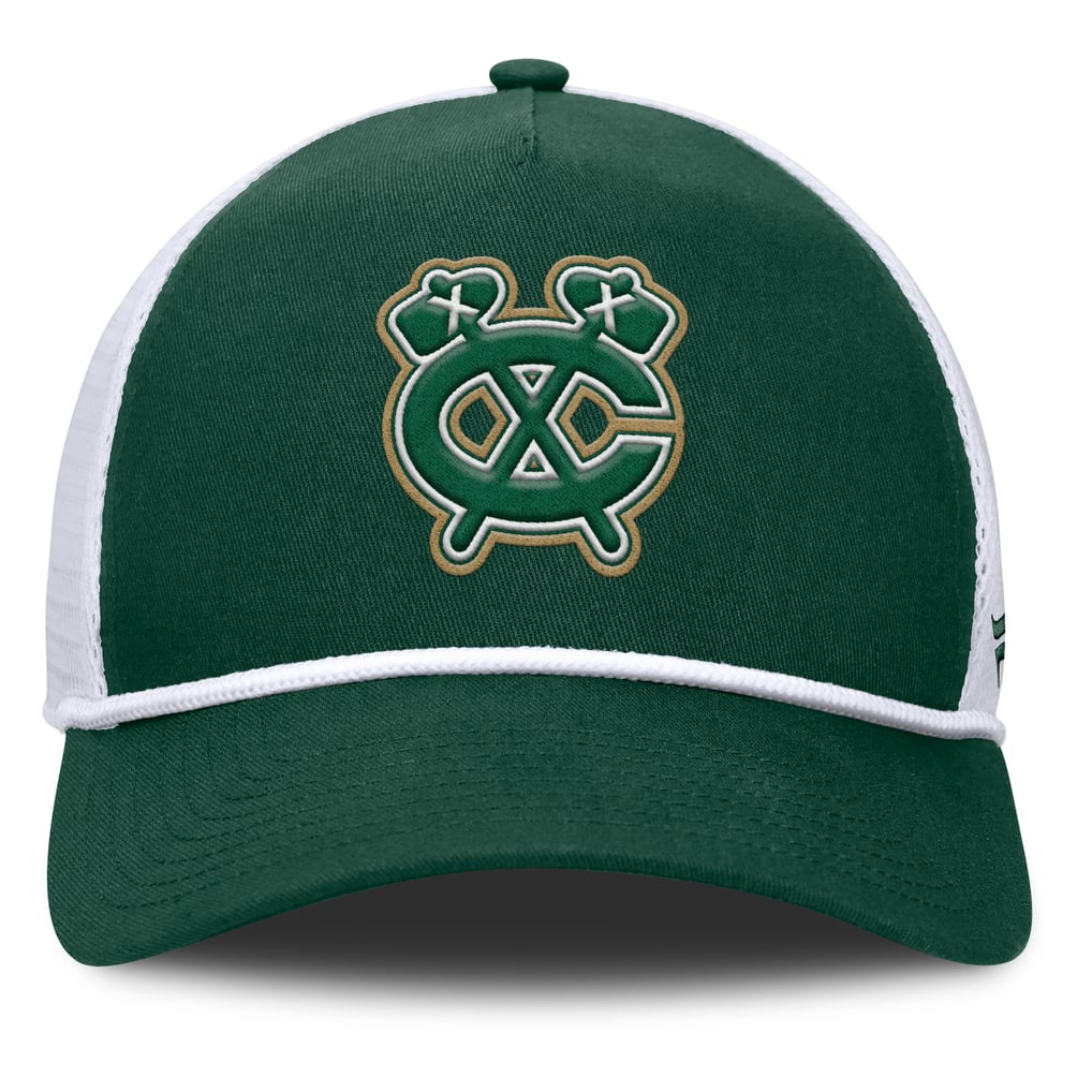 Chicago Blackhawks Fanatics Bermuda A-Frame Adjustable Hat - Green/White