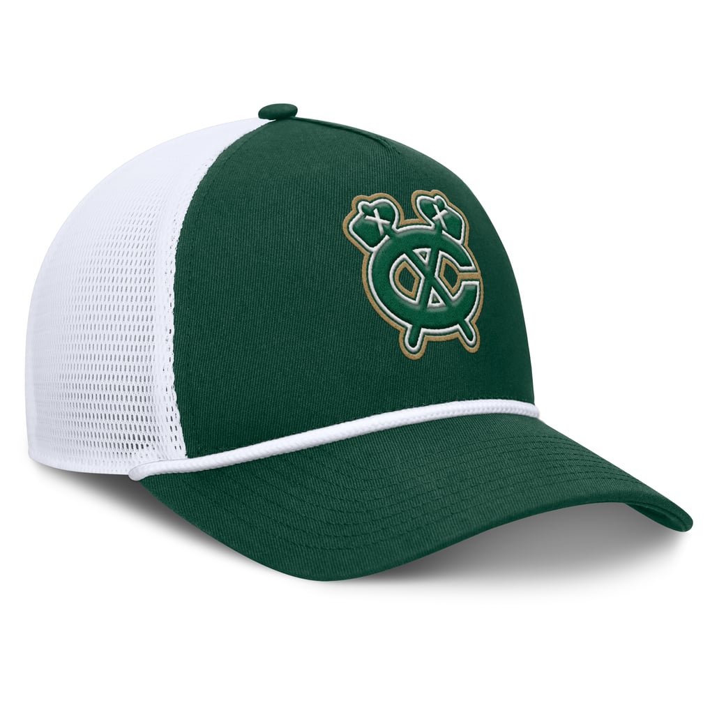 Chicago Blackhawks Fanatics Bermuda A-Frame Adjustable Hat - Green/White