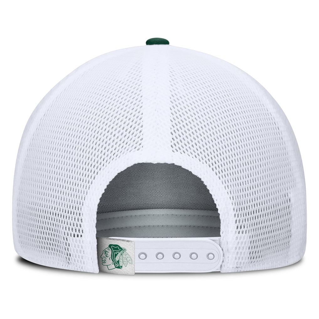 Chicago Blackhawks Fanatics Bermuda A-Frame Adjustable Hat - Green/White