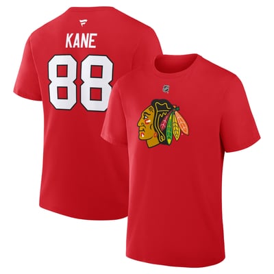 Patrick Kane Chicago Blackhawks Fanatics Authentic Stack Name & Number T-Shirt - Red
