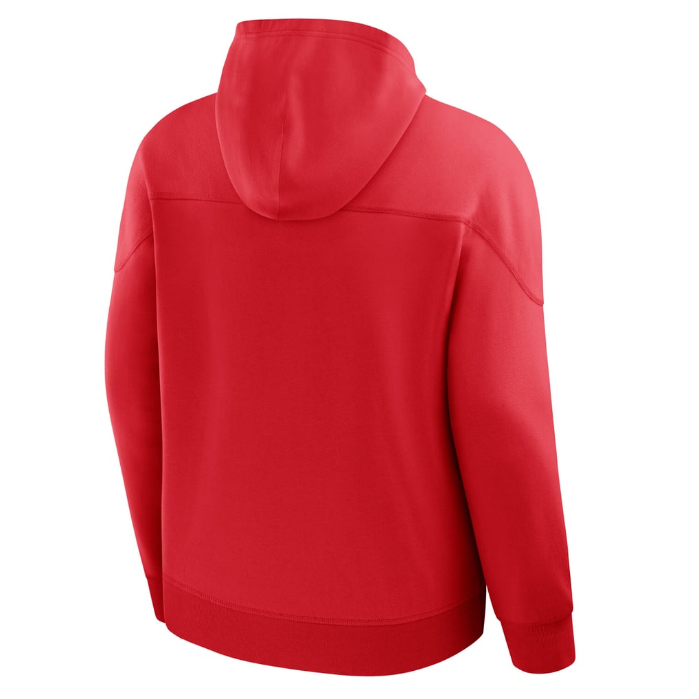 Men's Chicago Blackhawks Fanatics Red Fleece French Terry Pullover Hoodie