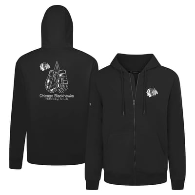 Chicago Blackhawks Levelwear Gauntlets Uphill Full-Zip Hoodie - Black